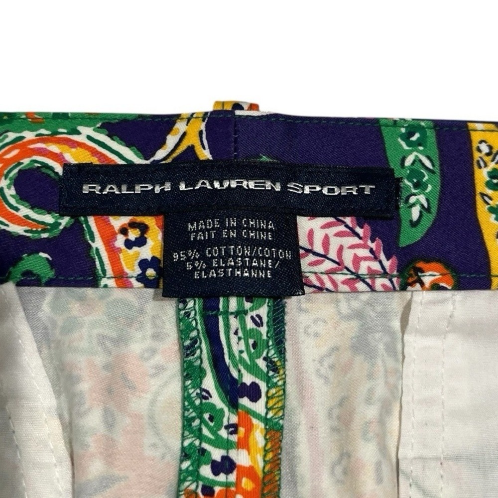 Ralph Lauren Sport Floral High Waist‎ Stretch Straight Leg Crop Pants Women's 36 - Picture 2 of 16